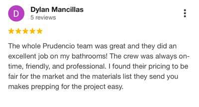 Prudencio Google Review